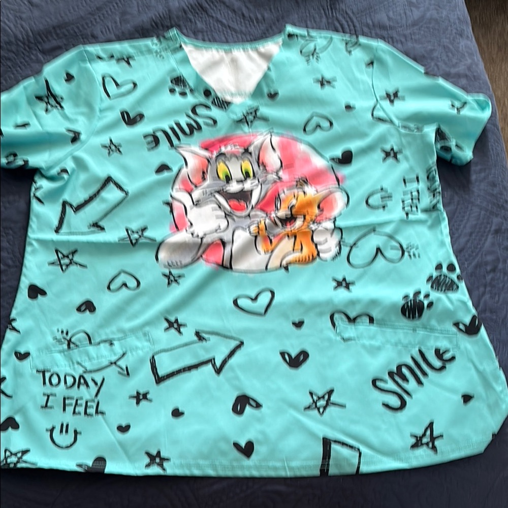 Kids Cartoon Print Pajamas - Teal